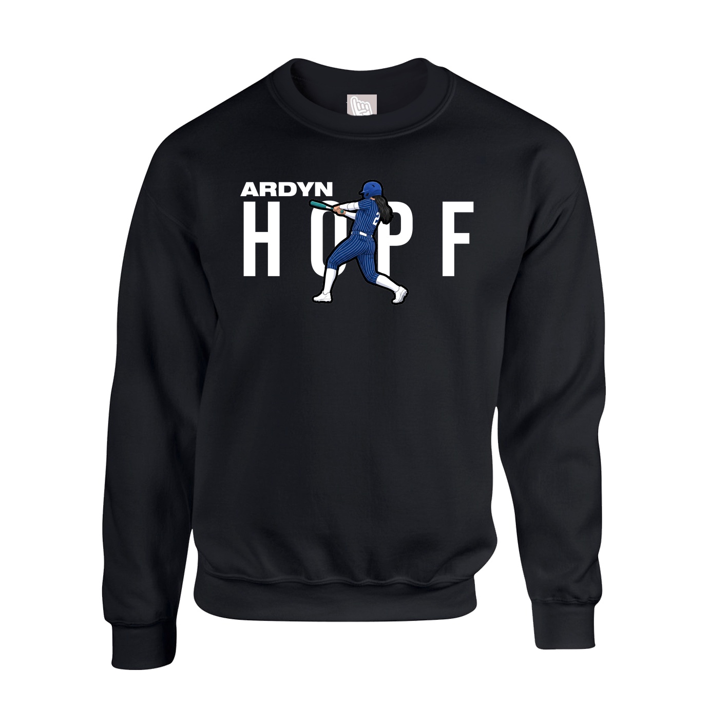 Fleece Crew — Player Name in Black
