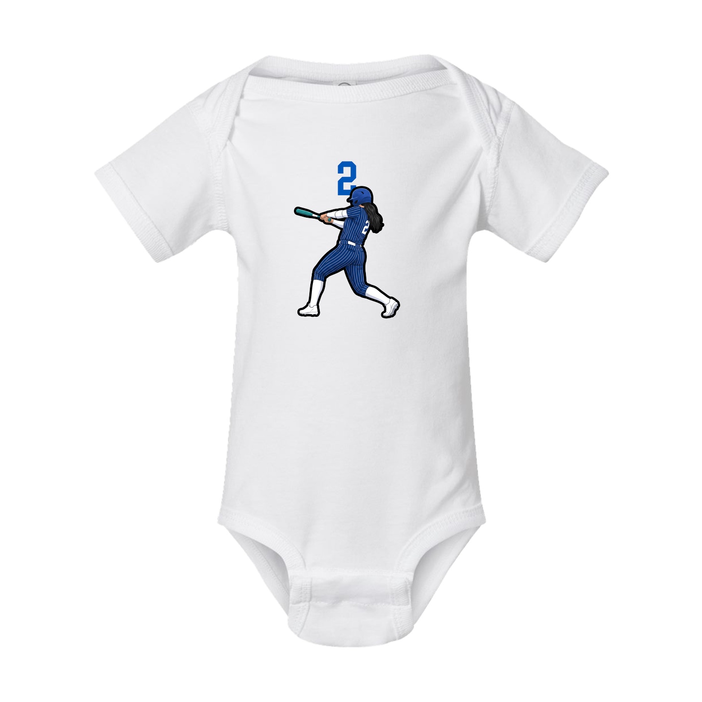 Baby Onesie — Number Top in White