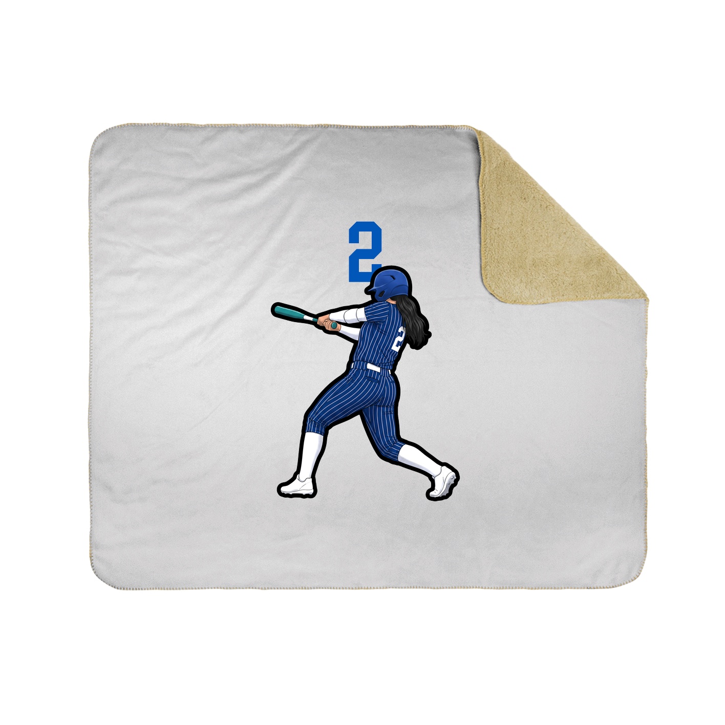 Throw Blanket — Number Top in White