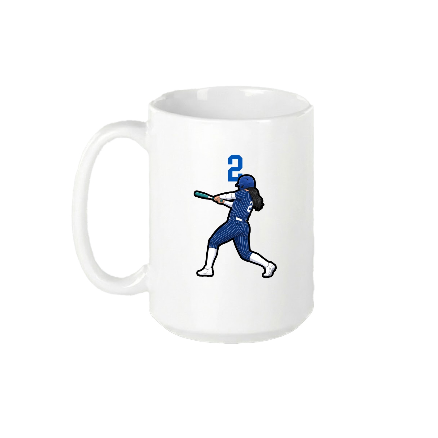15oz Coffee Mug — Number Top in White
