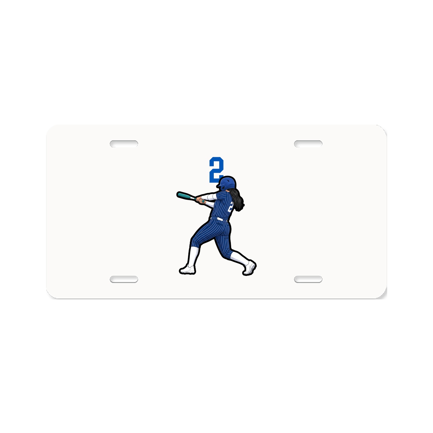 License Plate — Number Top in Classic