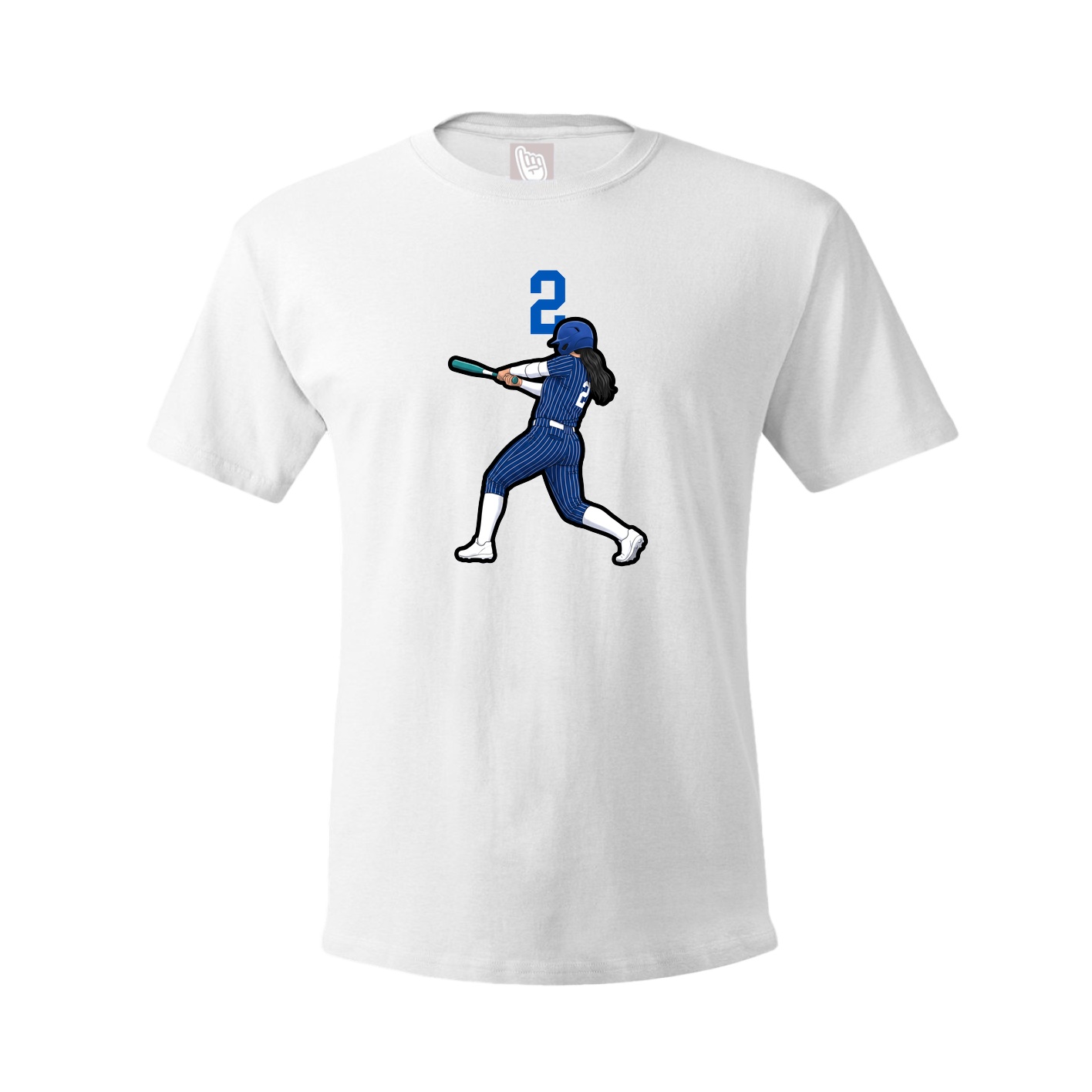Youth Tee — Number Top in White