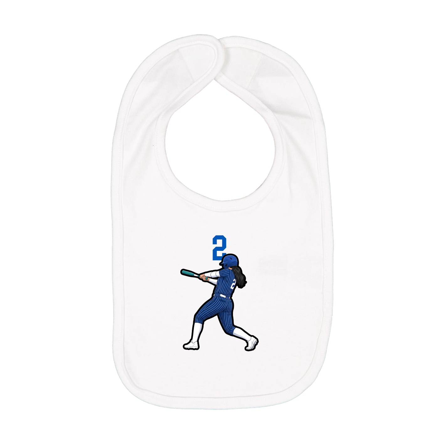 Infant Bib — Number Top in White