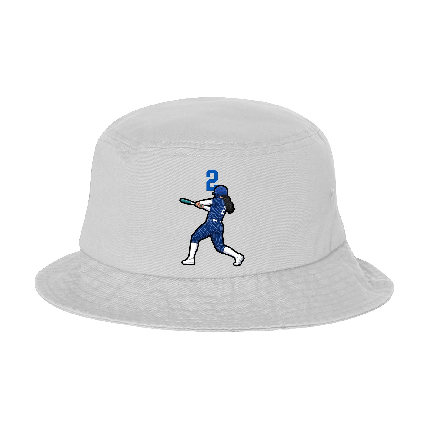 Bucket Cap — Number Top in White