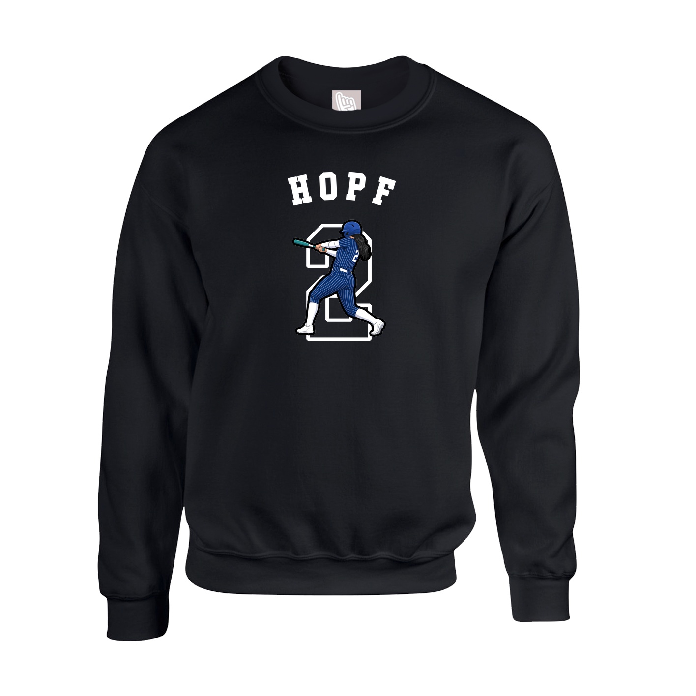Fleece Crew — Shirsey Arch in Black