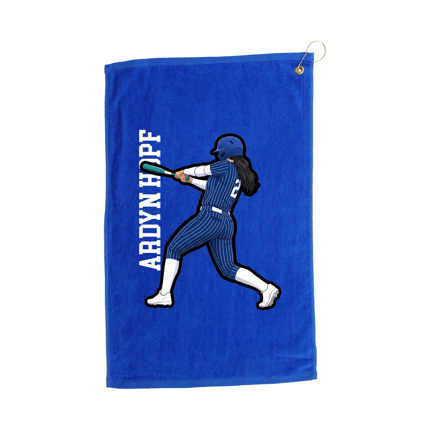 Golf Towel — Name Vertical in Royal