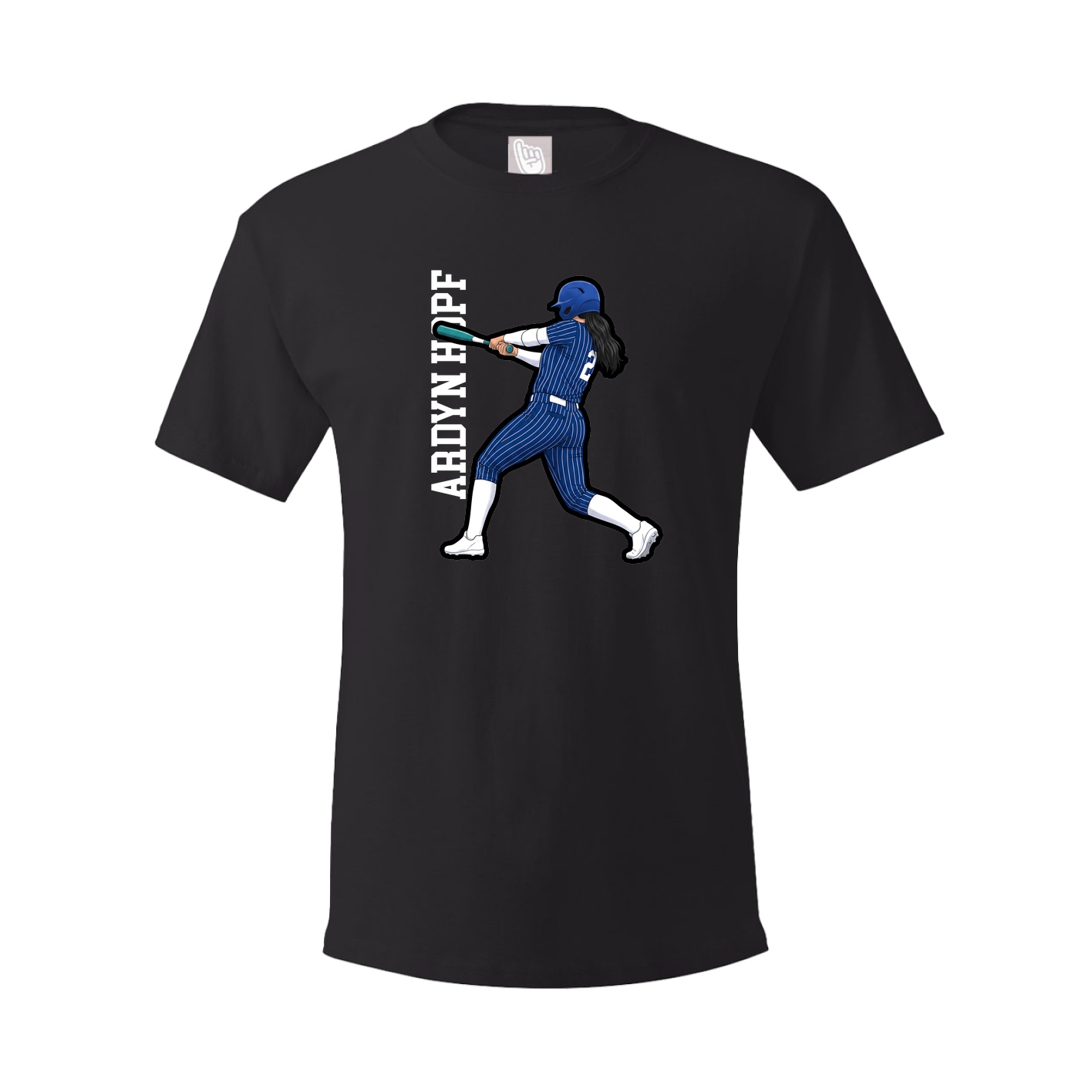 Youth Tee — Name Vertical in Black