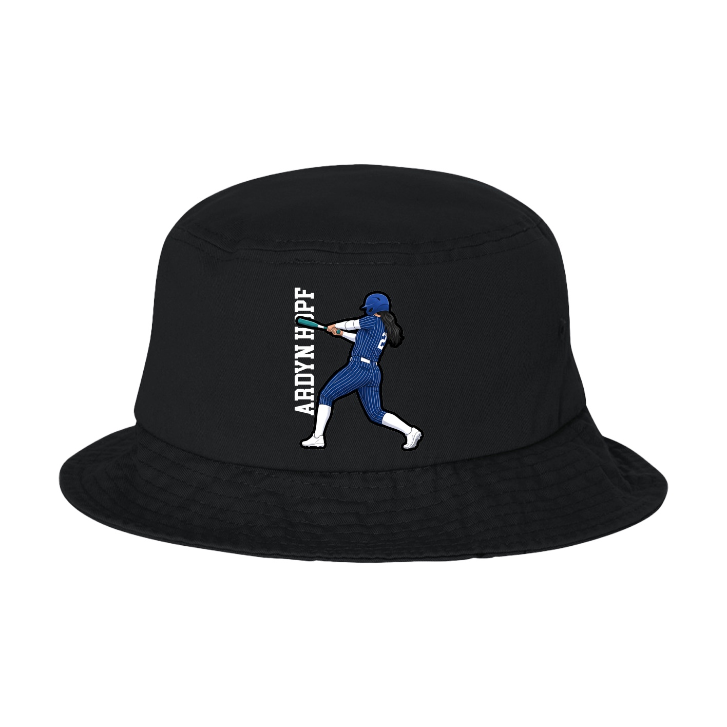 Bucket Cap — Name Vertical in Black