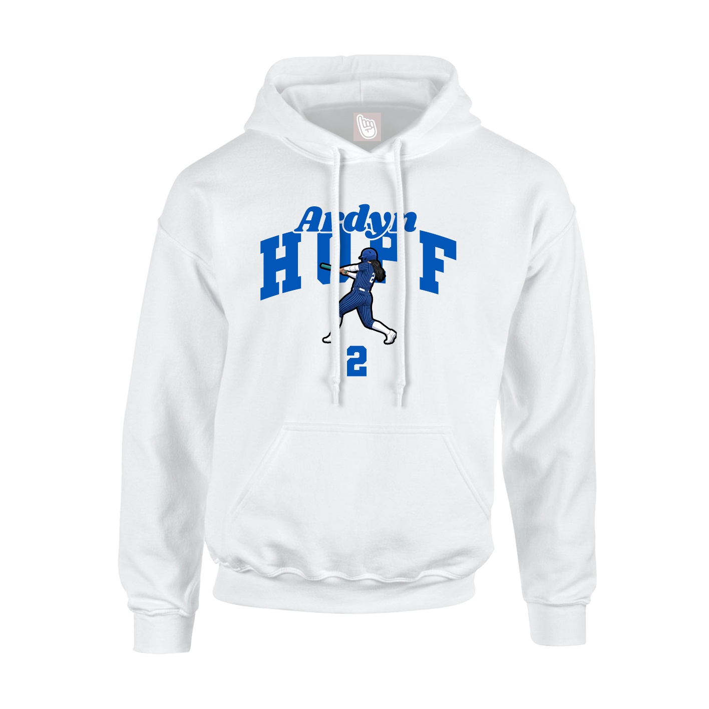Youth Hoodie — Signature Arch in White