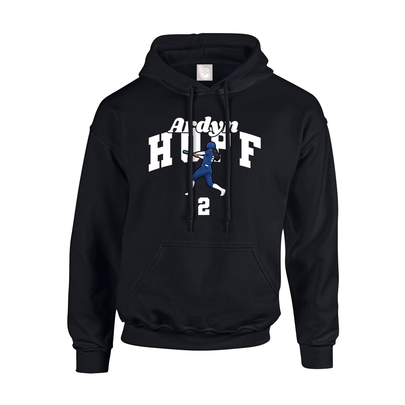 Youth Hoodie — Signature Arch in Black