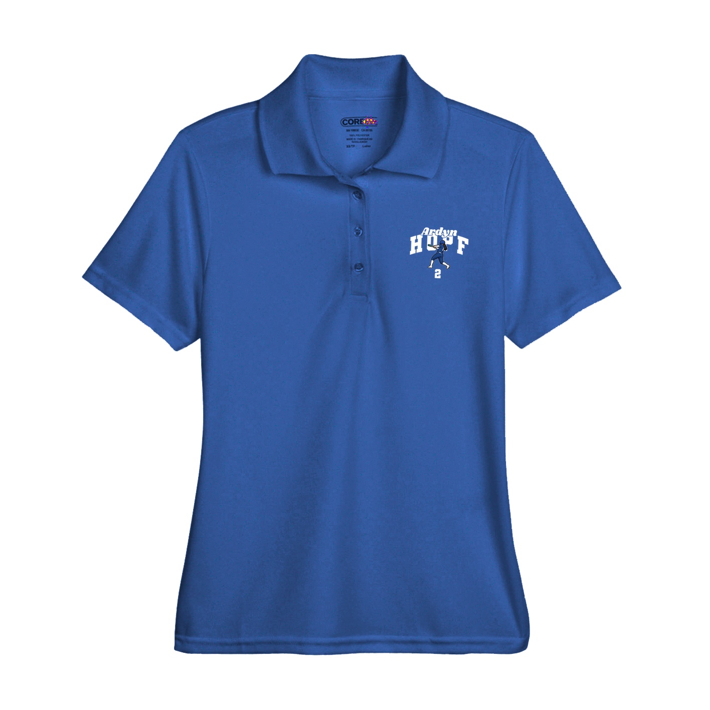 Womens Performance Polo — Signature Arch in Royal