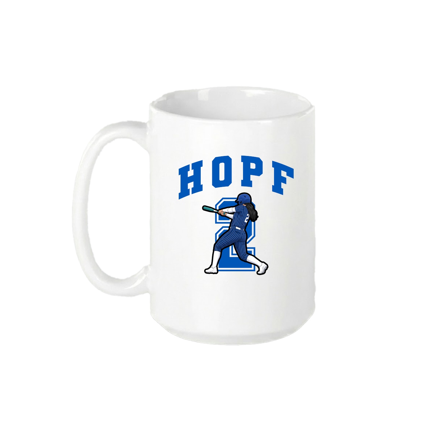 15oz Coffee Mug — Number in White
