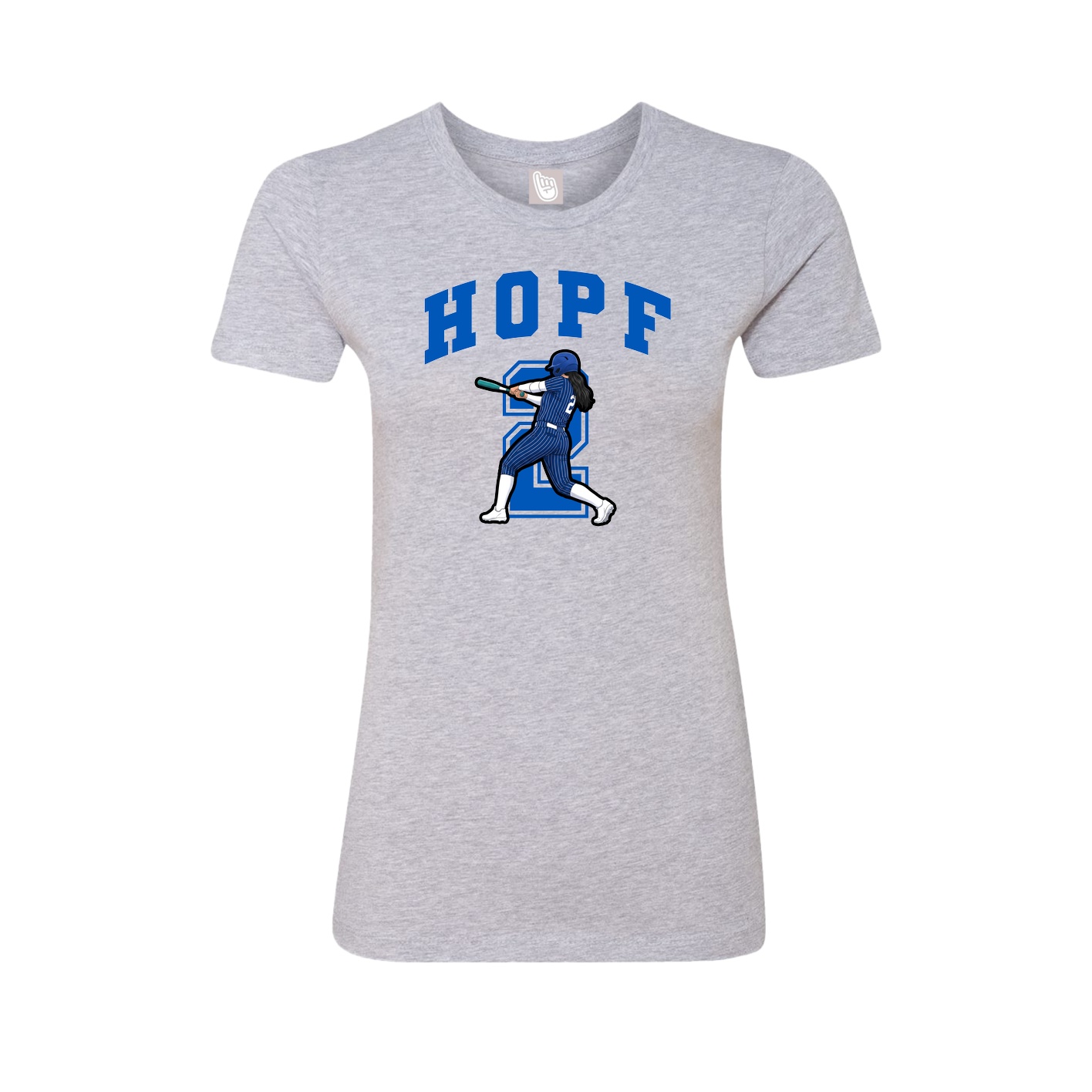 Womens Tee — Number in Grey