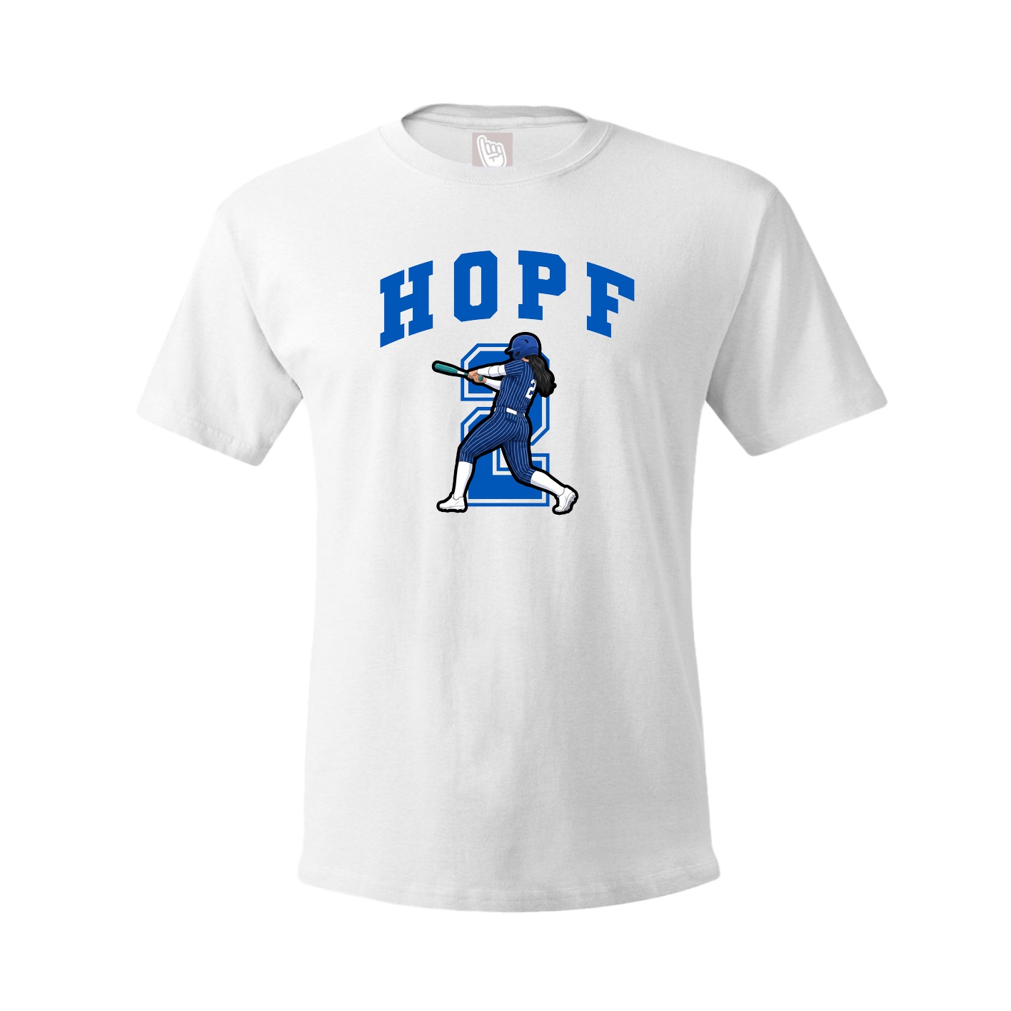 Youth Tee — Number in White