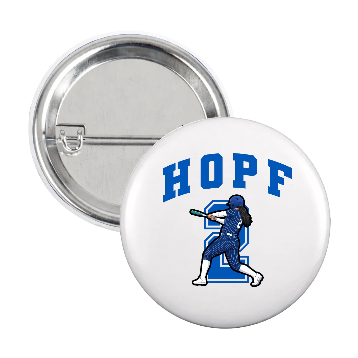 Game Day Button — Number in White