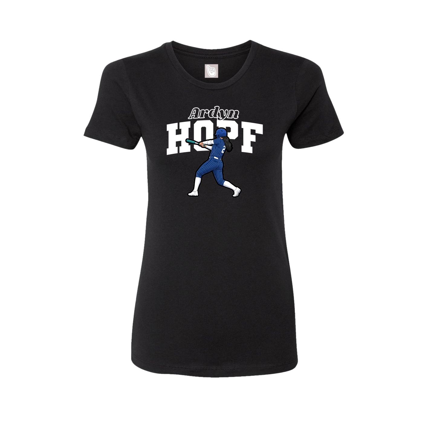 Womens Tee — Name Arch in Black
