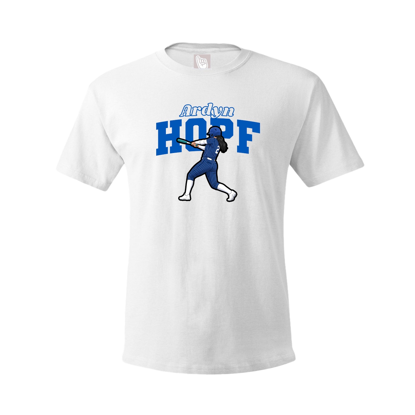 Youth Tee — Name Arch in White