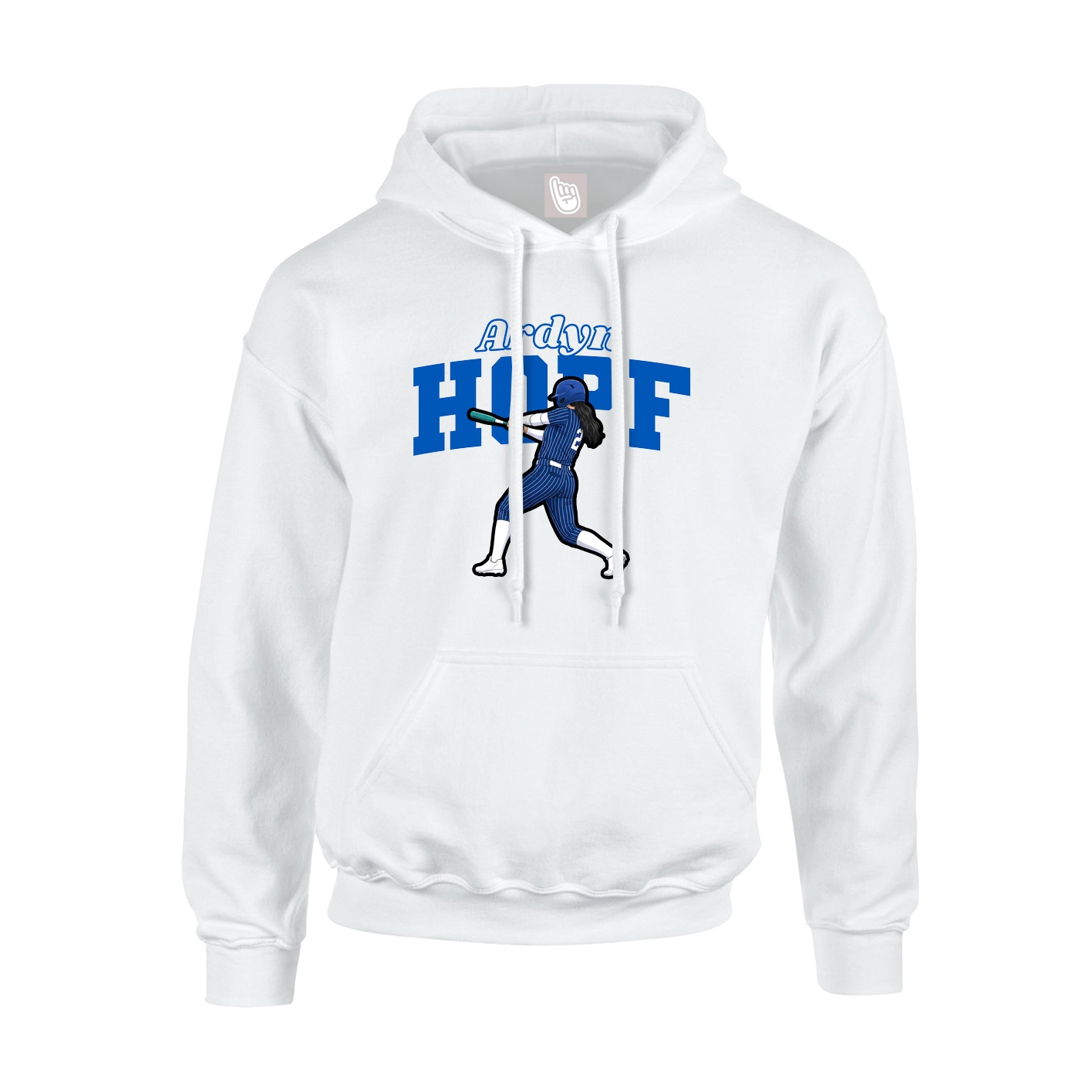 Hoodie — Name Arch in White