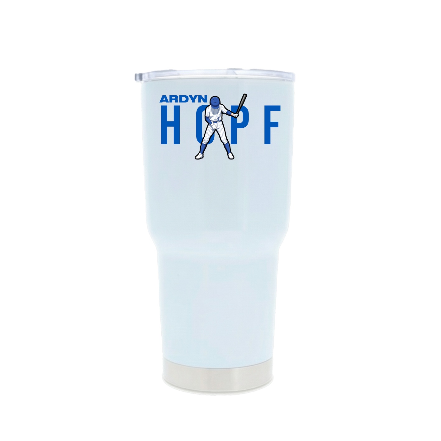 30oz Stainless Steel Tumbler — Player Name in White