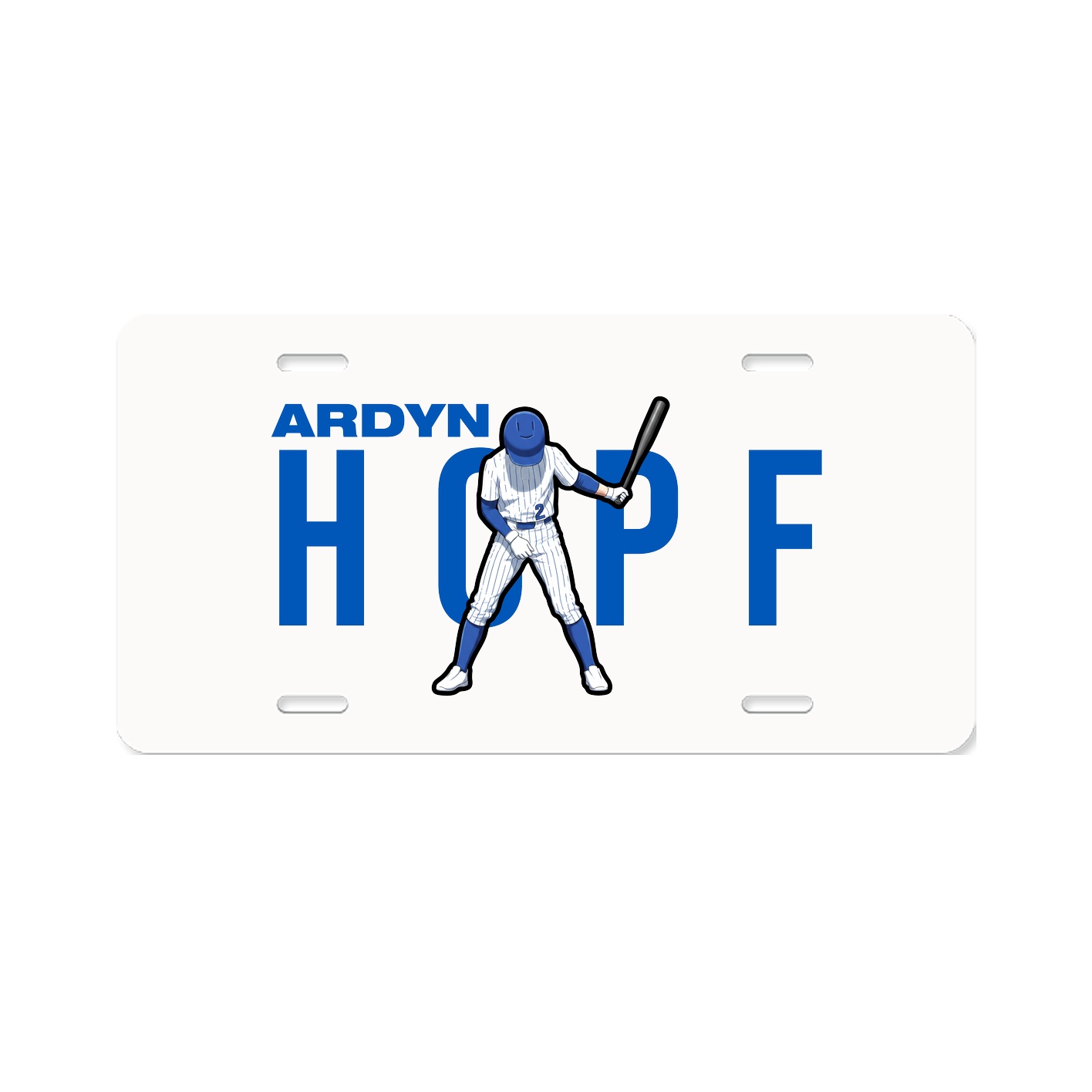 License Plate — Player Name in Classic