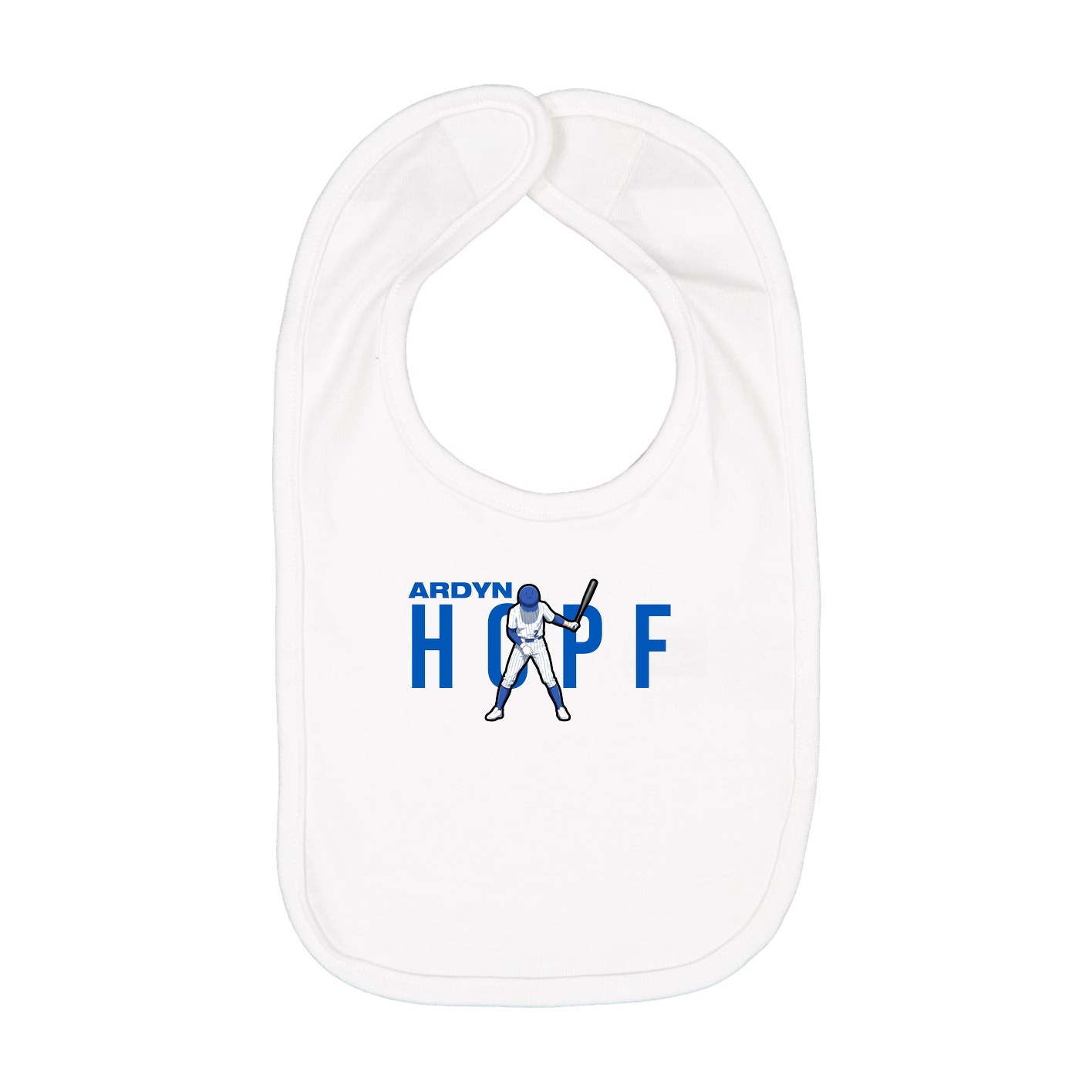 Infant Bib — Player Name in White