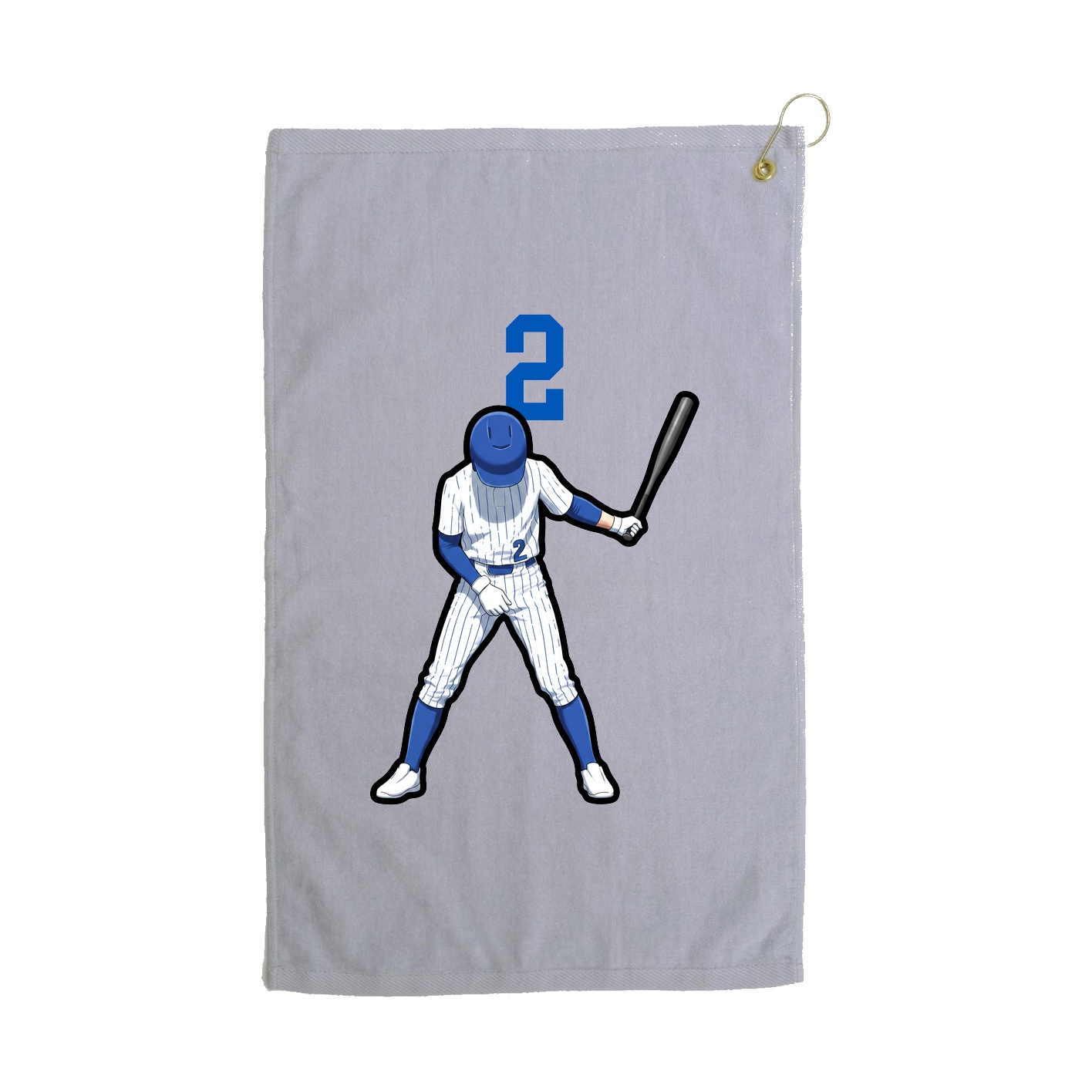 Golf Towel — Number Top in Grey