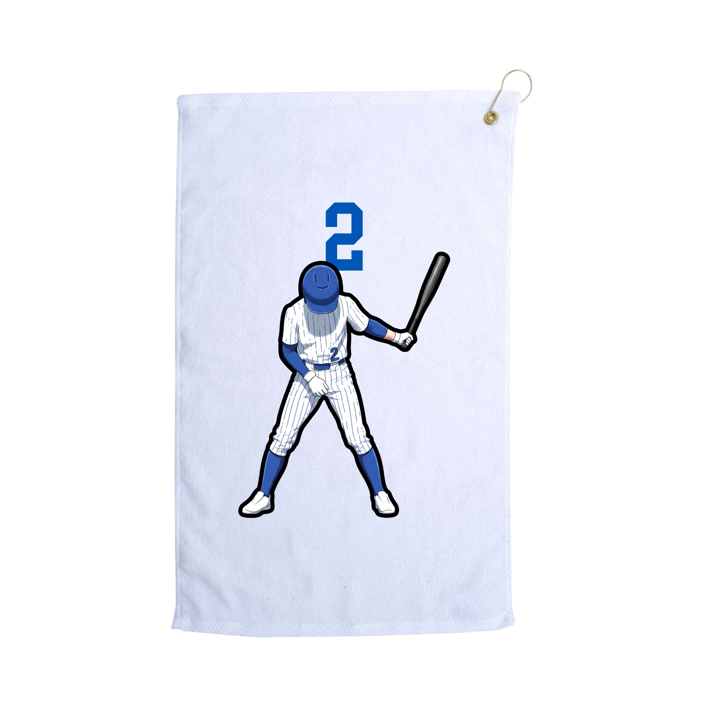 Golf Towel — Number Top in White