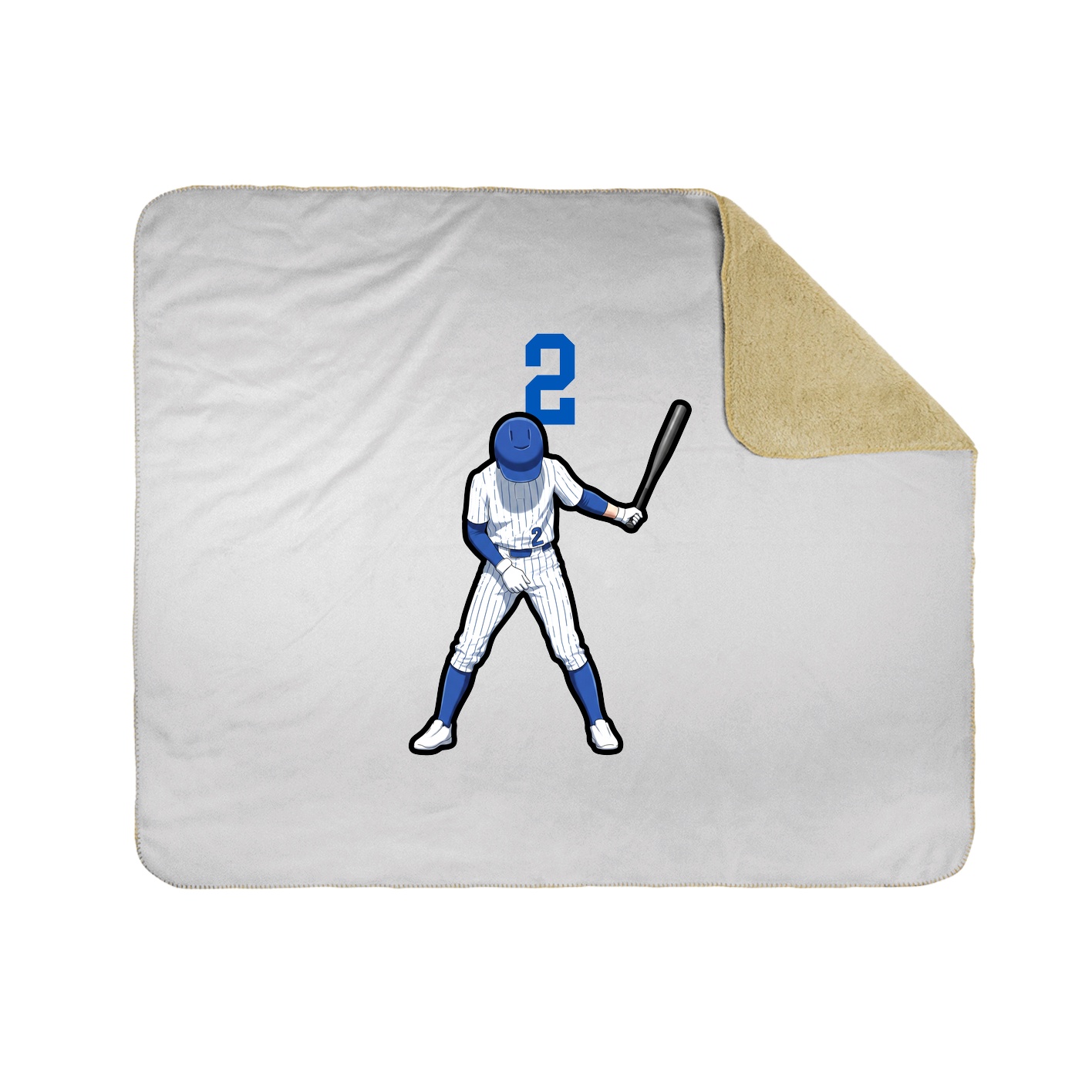 Throw Blanket — Number Top in White