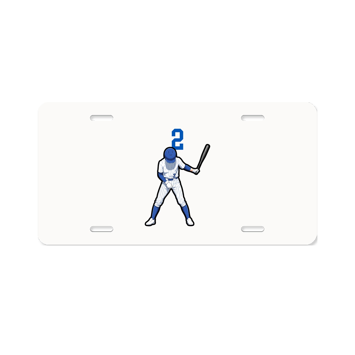 License Plate — Number Top in Classic