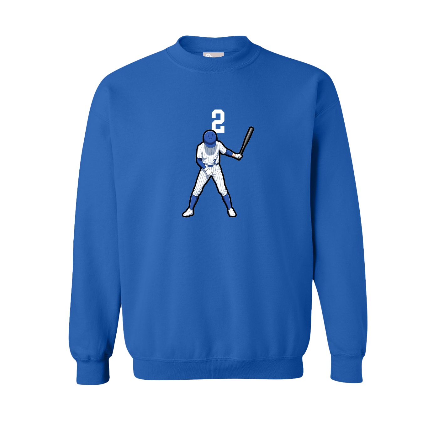 Fleece Crew — Number Top in Royal