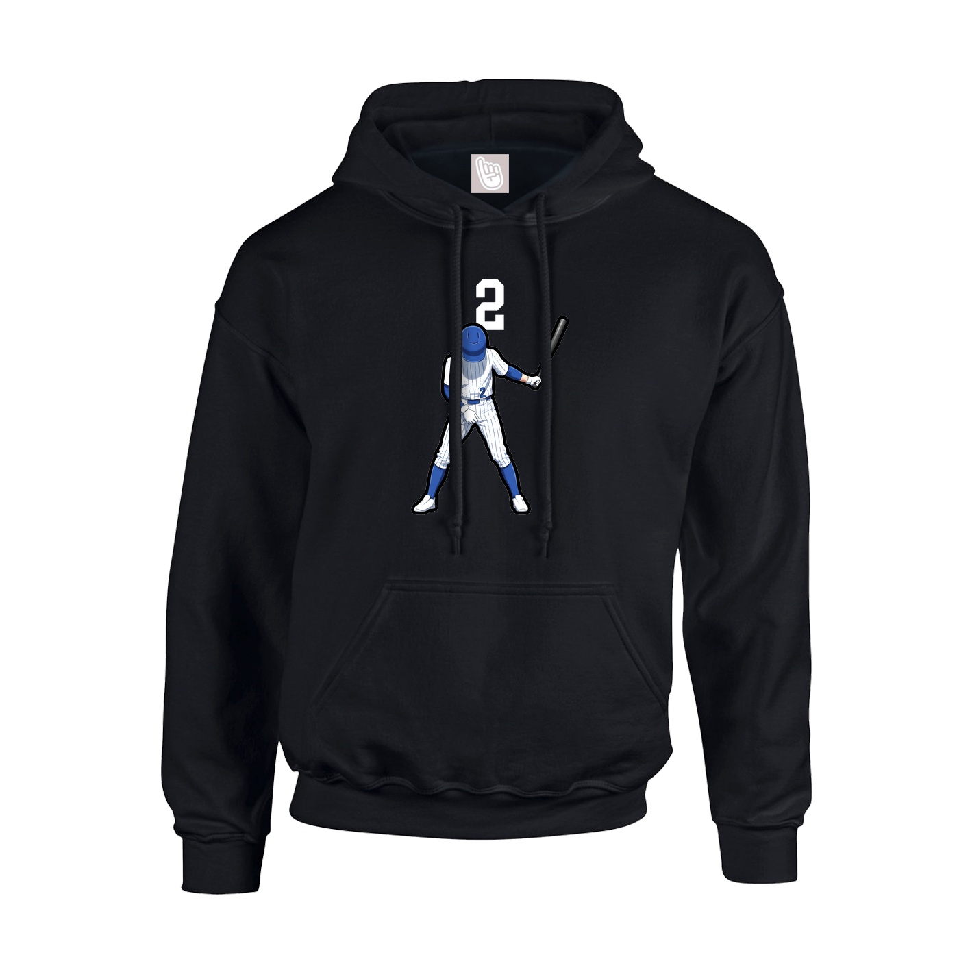 Youth Hoodie — Number Top in Black