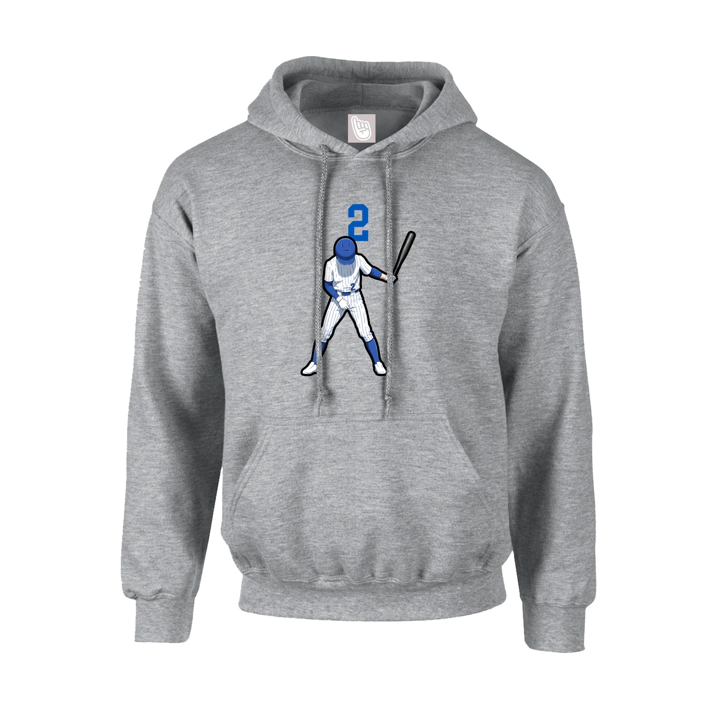 Youth Hoodie — Number Top in Grey