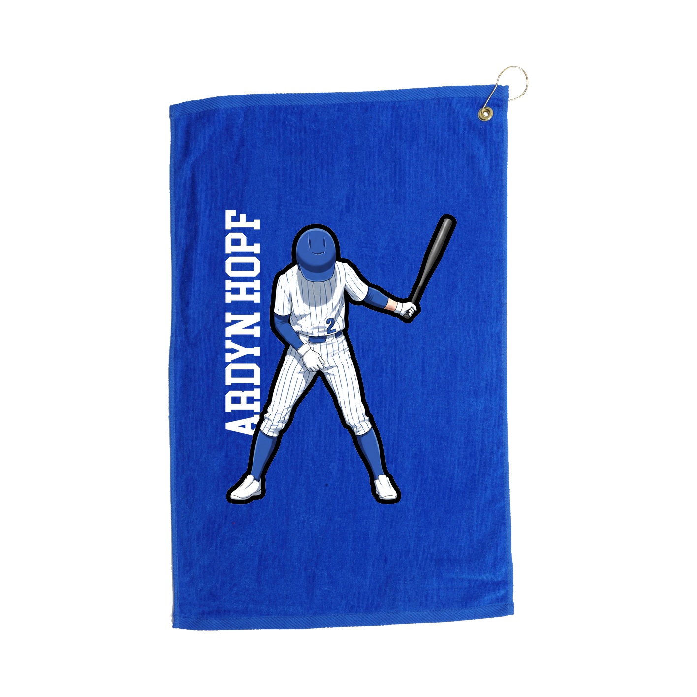 Golf Towel — Name Vertical in Royal