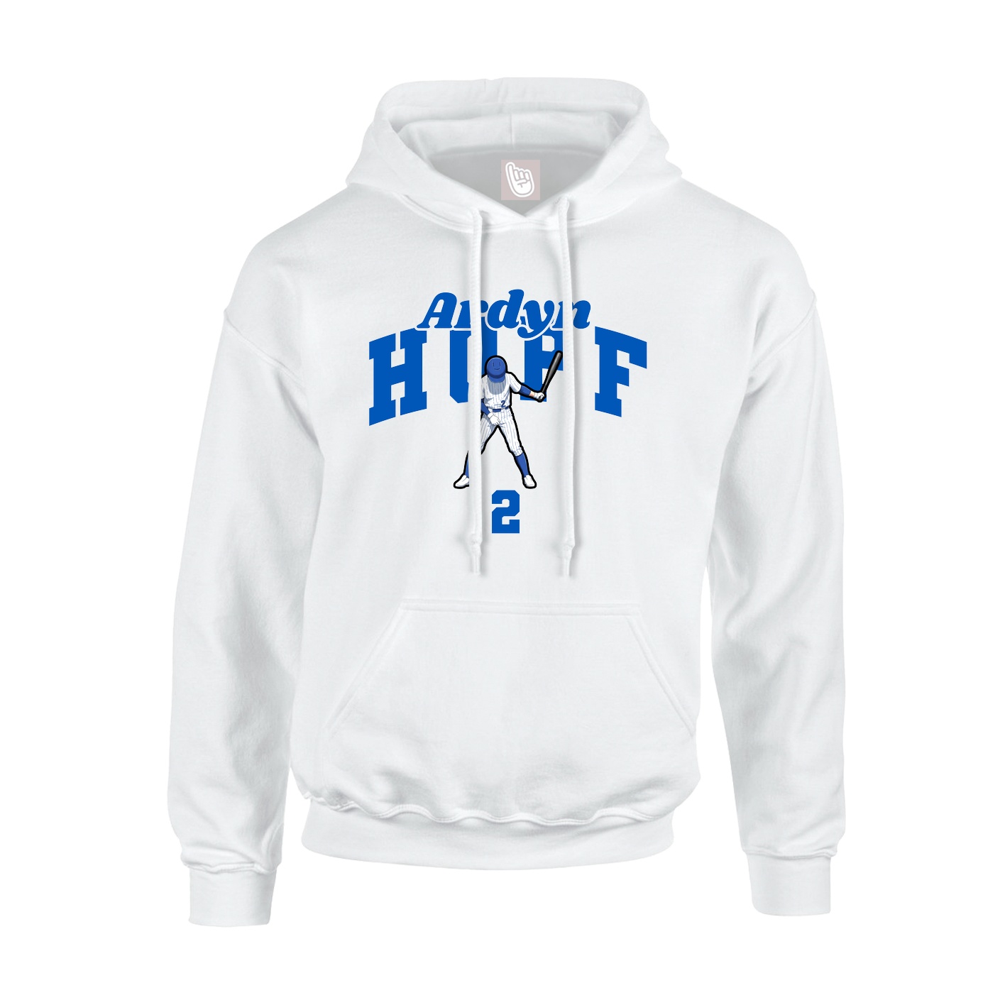 Youth Hoodie — Signature Arch in White