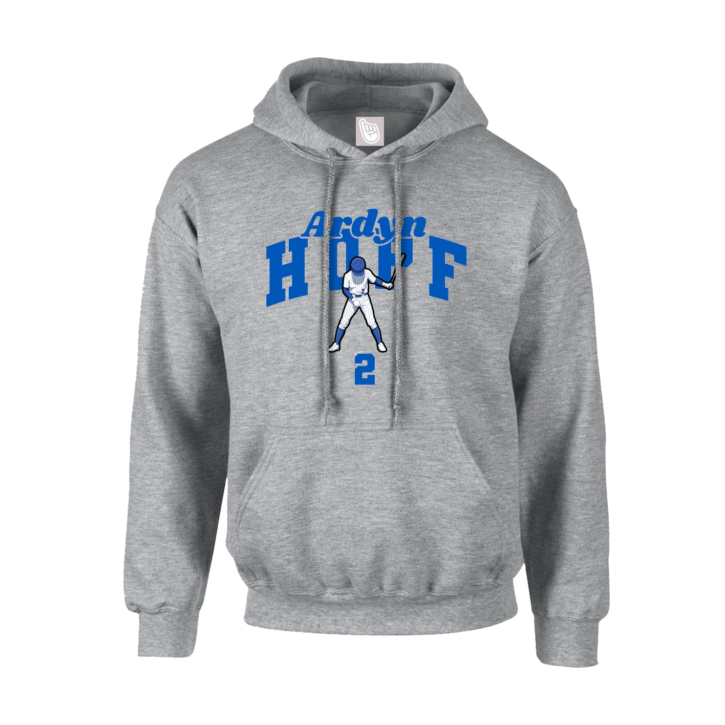 Youth Hoodie — Signature Arch in Grey