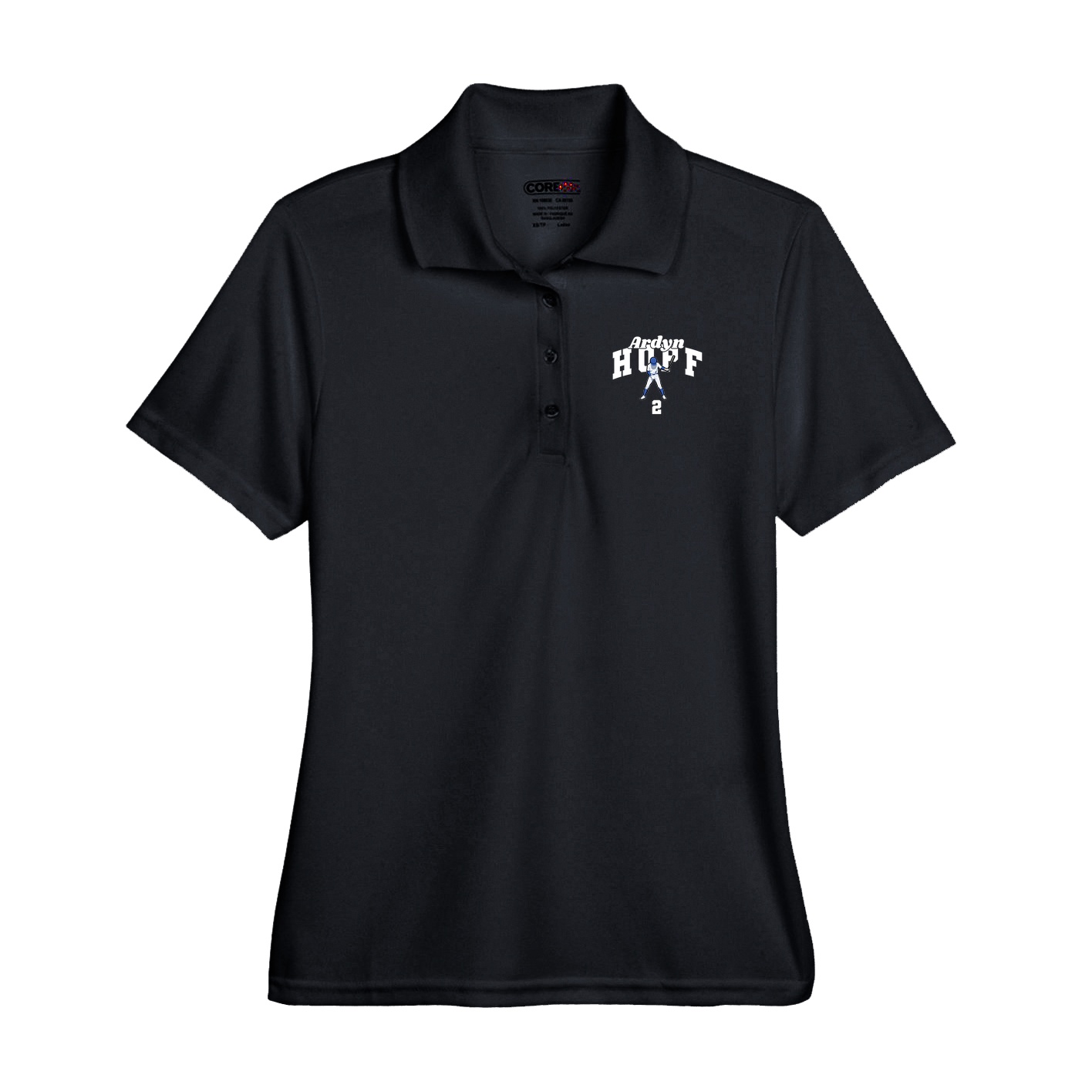 Performance Polo — Signature Arch in Black