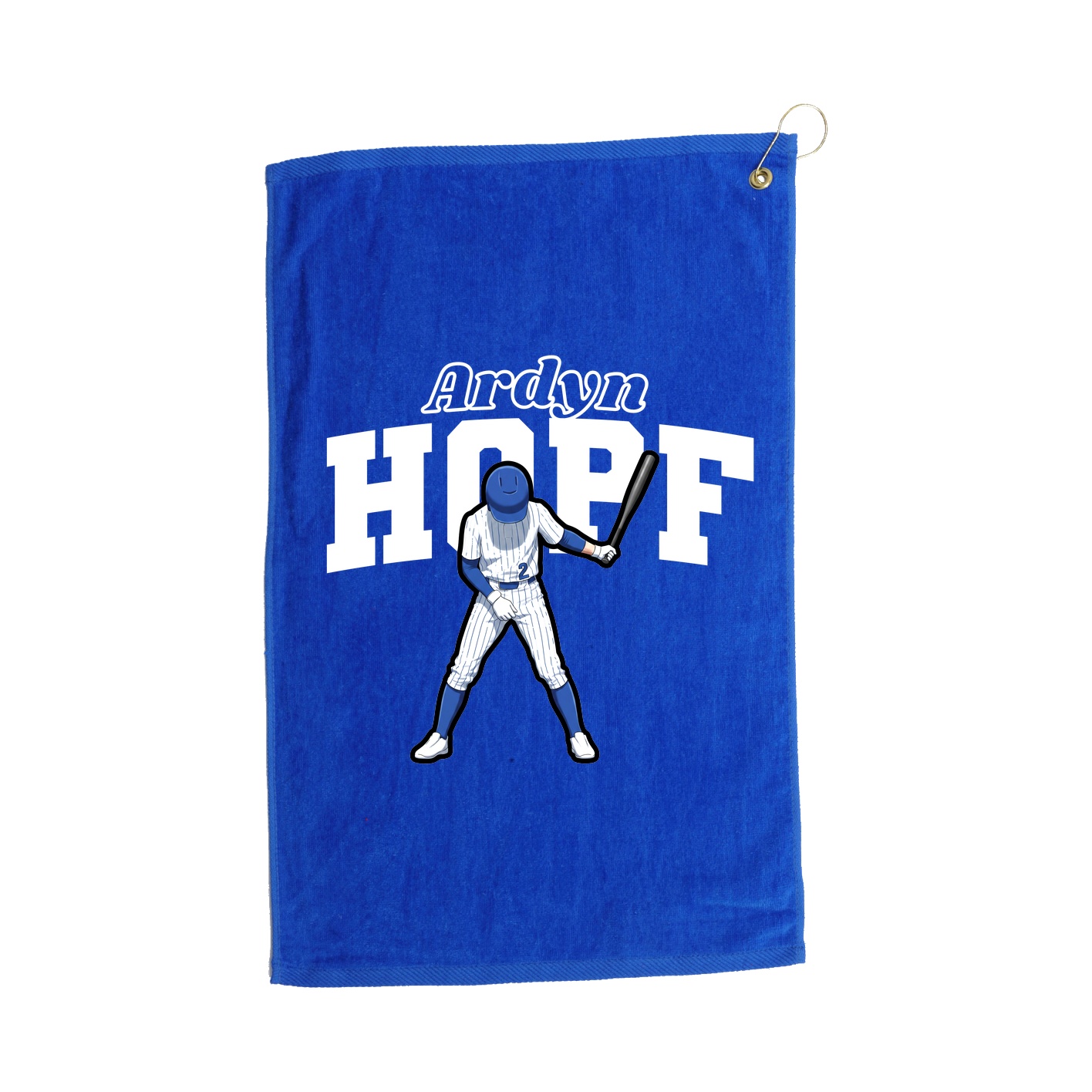 Golf Towel — Name Arch in Royal