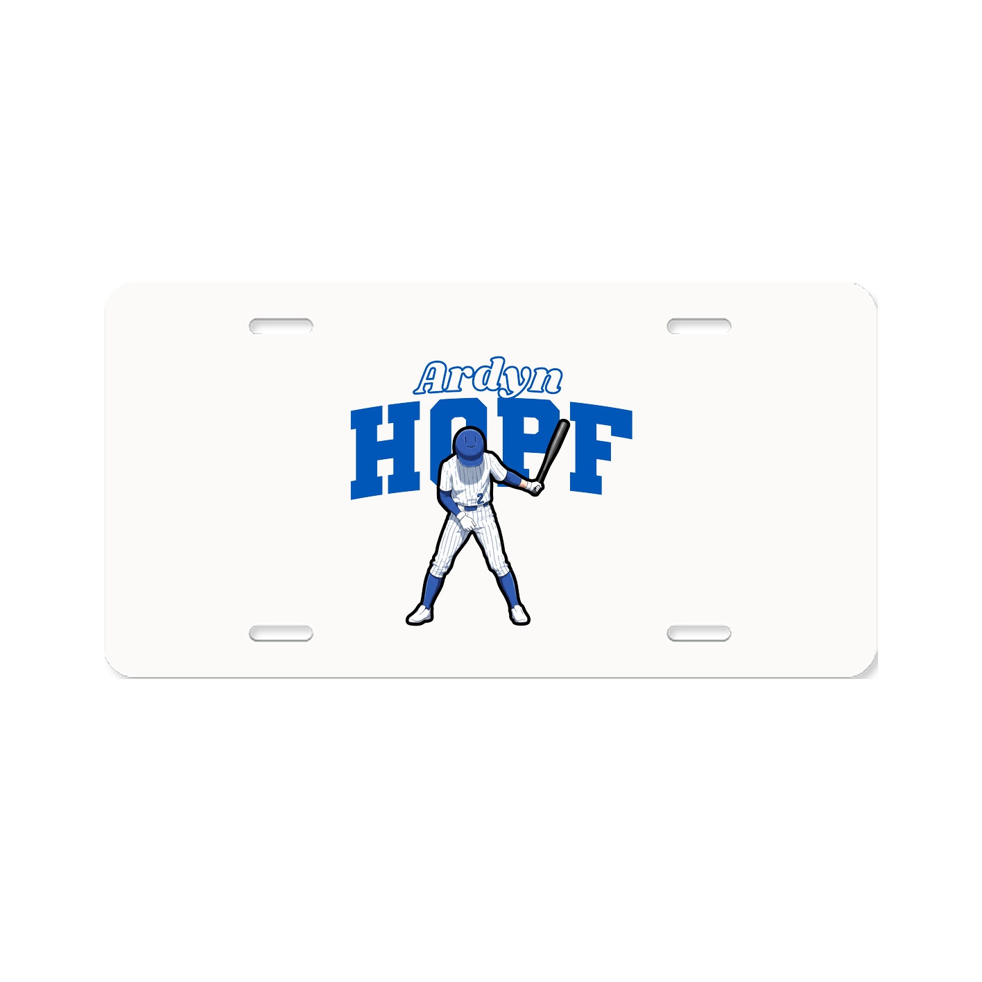 License Plate — Name Arch in Classic