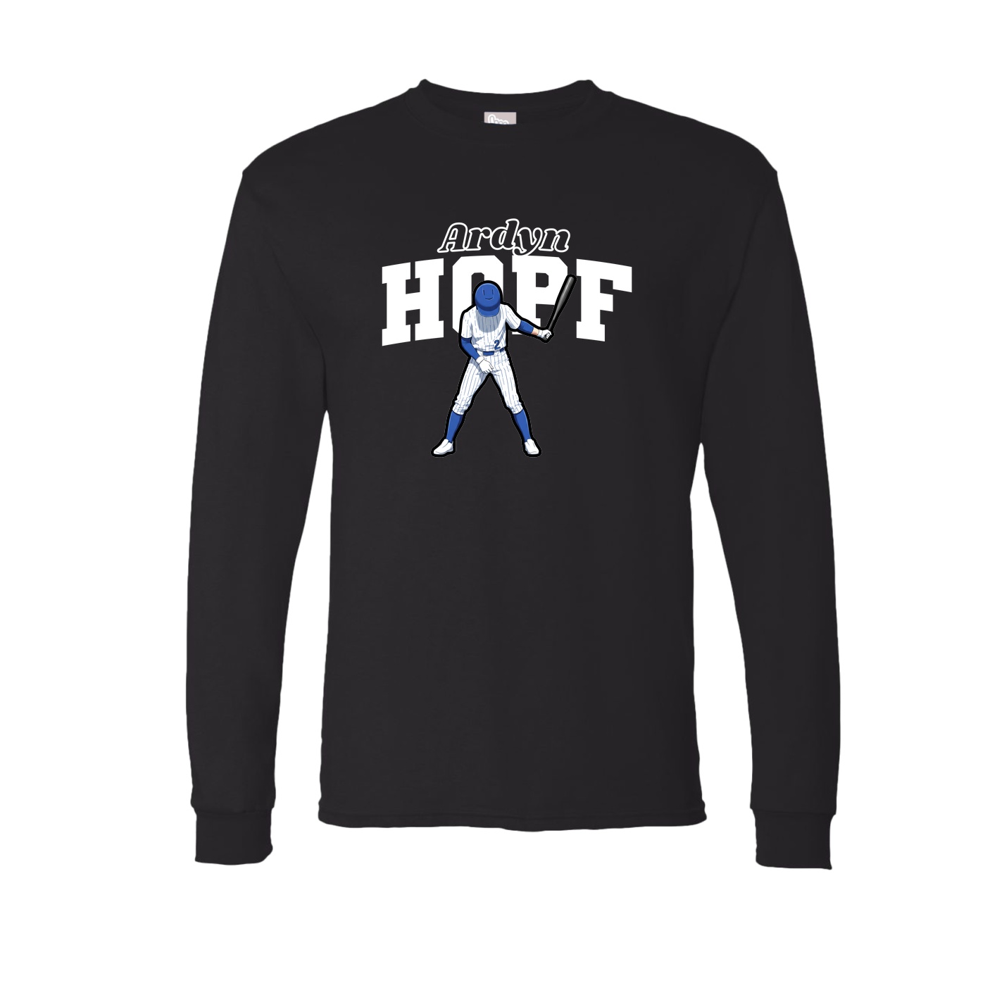 Long Sleeve Tee — Name Arch in Black