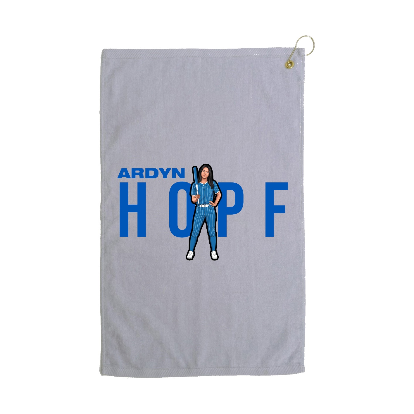 Golf Towel — Player Name in Grey