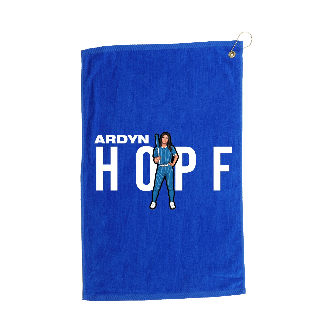Golf Towel — Player Name in Royal