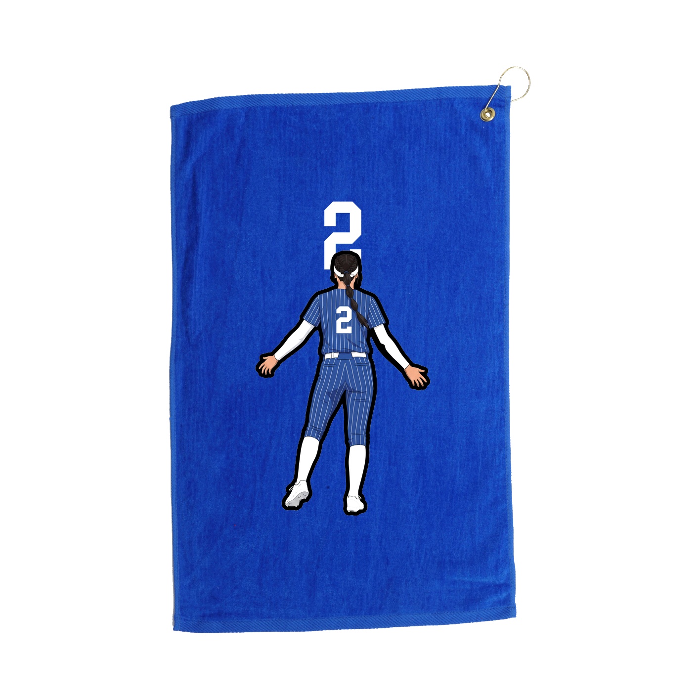 Golf Towel — Number Top in Royal