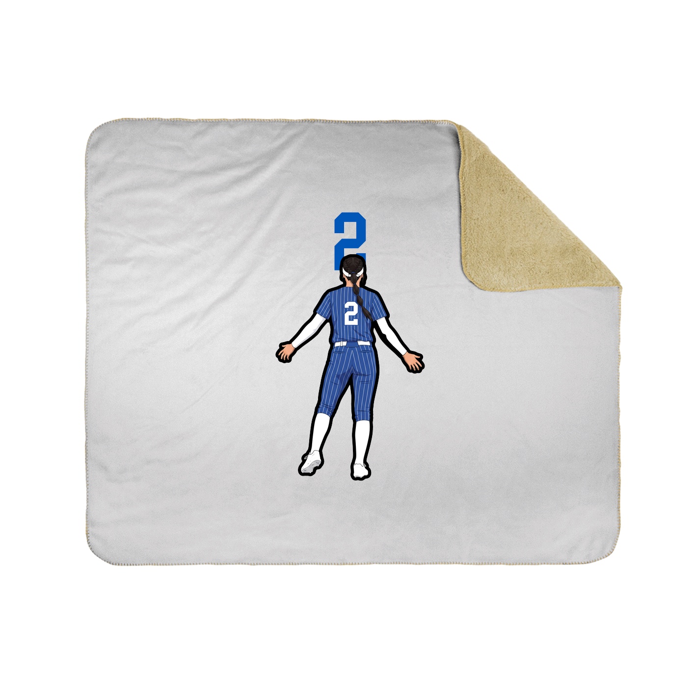 Throw Blanket — Number Top in White
