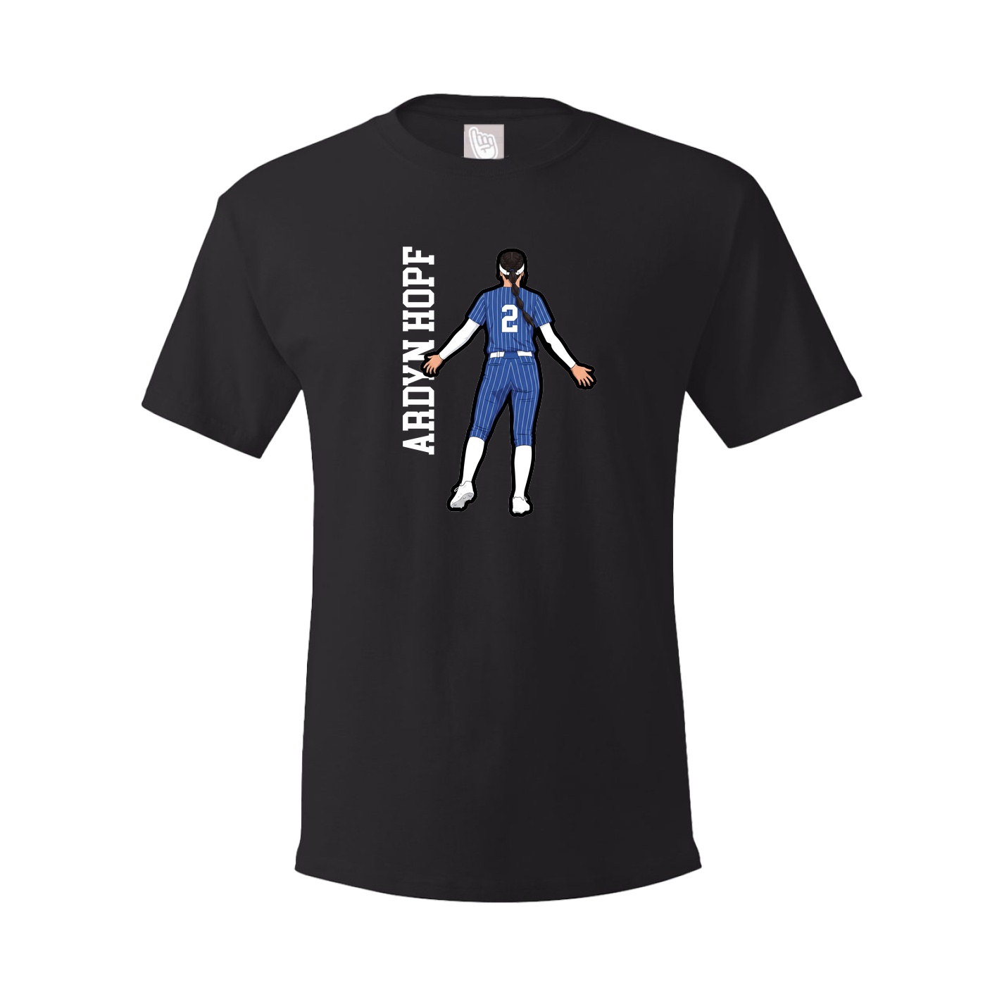 Tee — Name Vertical in Black