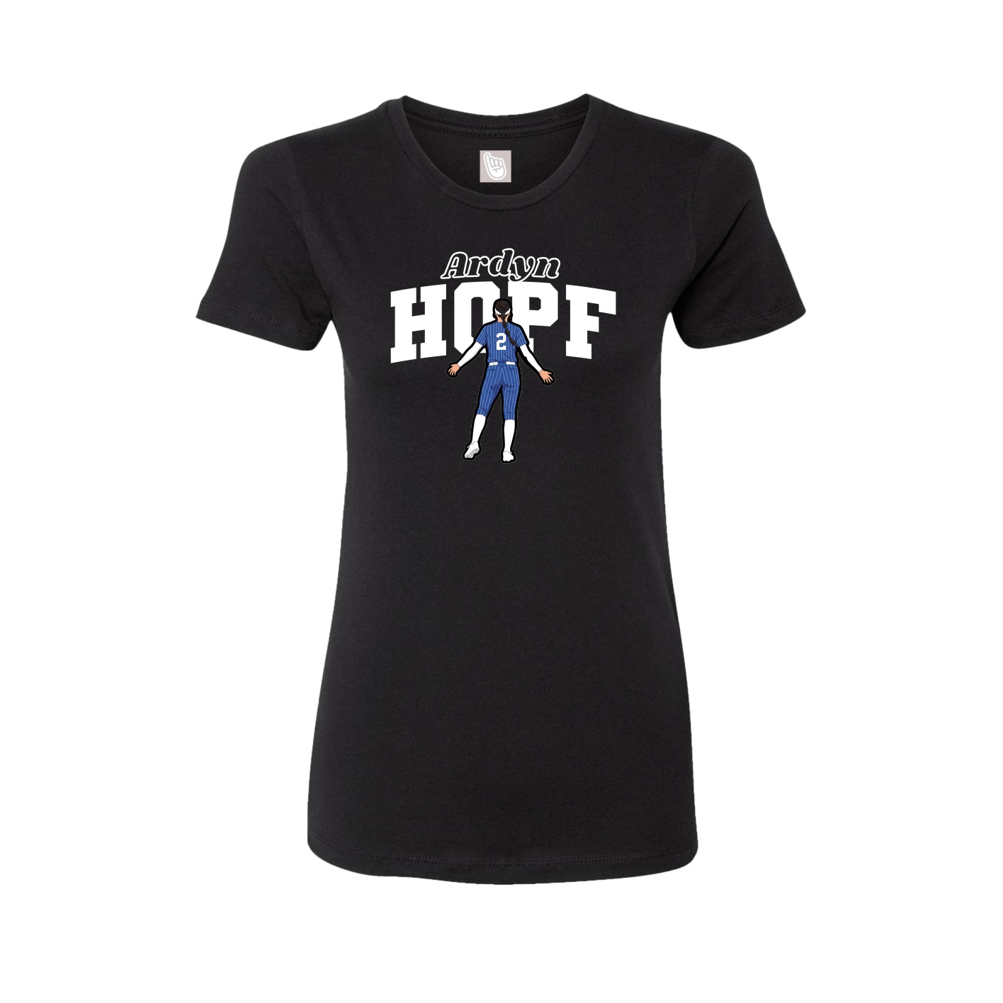 Womens Tee — Name Arch in Black