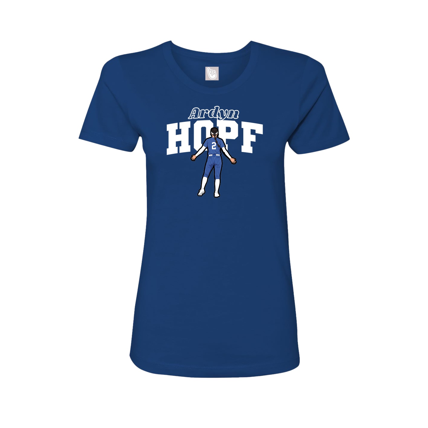 Womens Tee — Name Arch in Royal