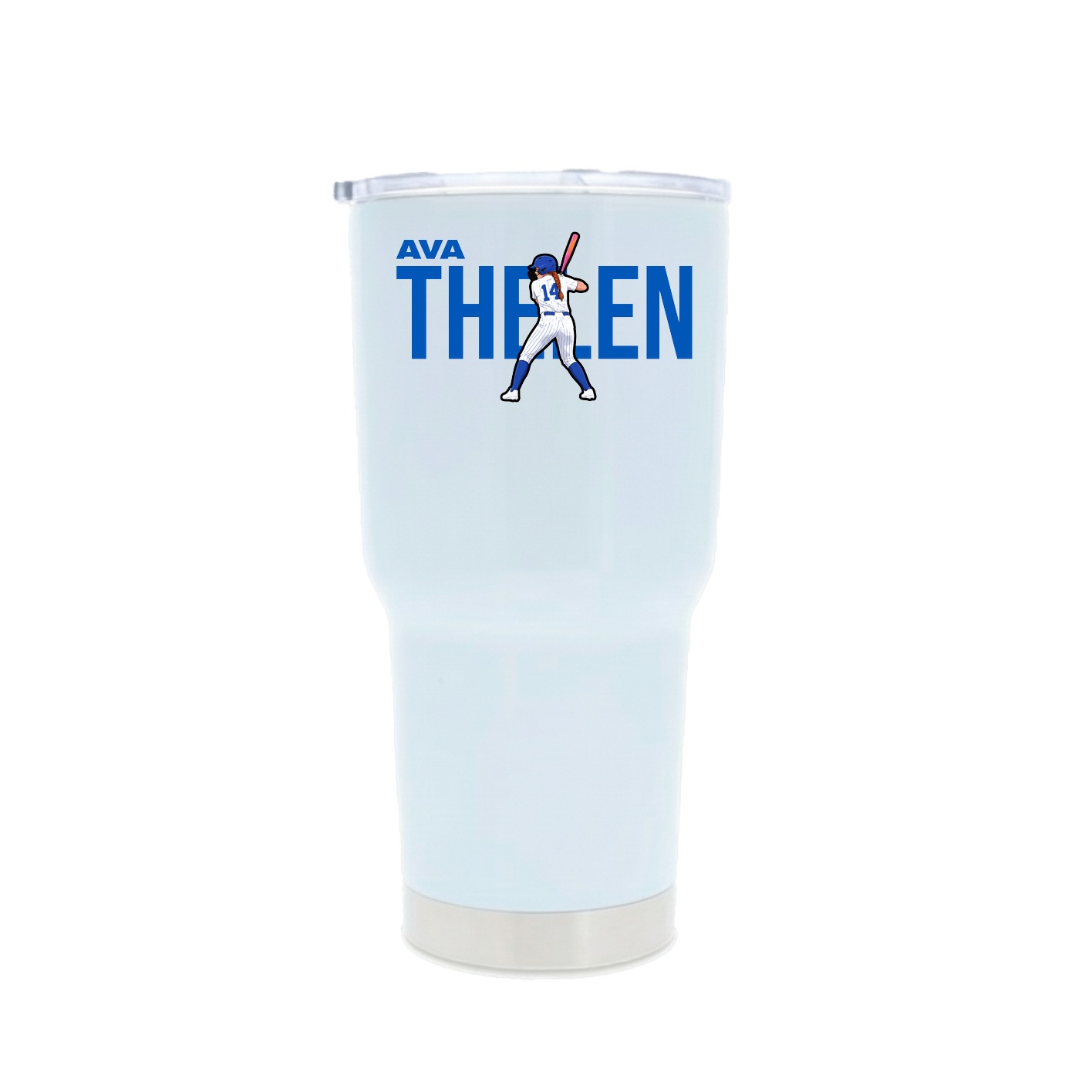 30oz Stainless Steel Tumbler — Player Name in White