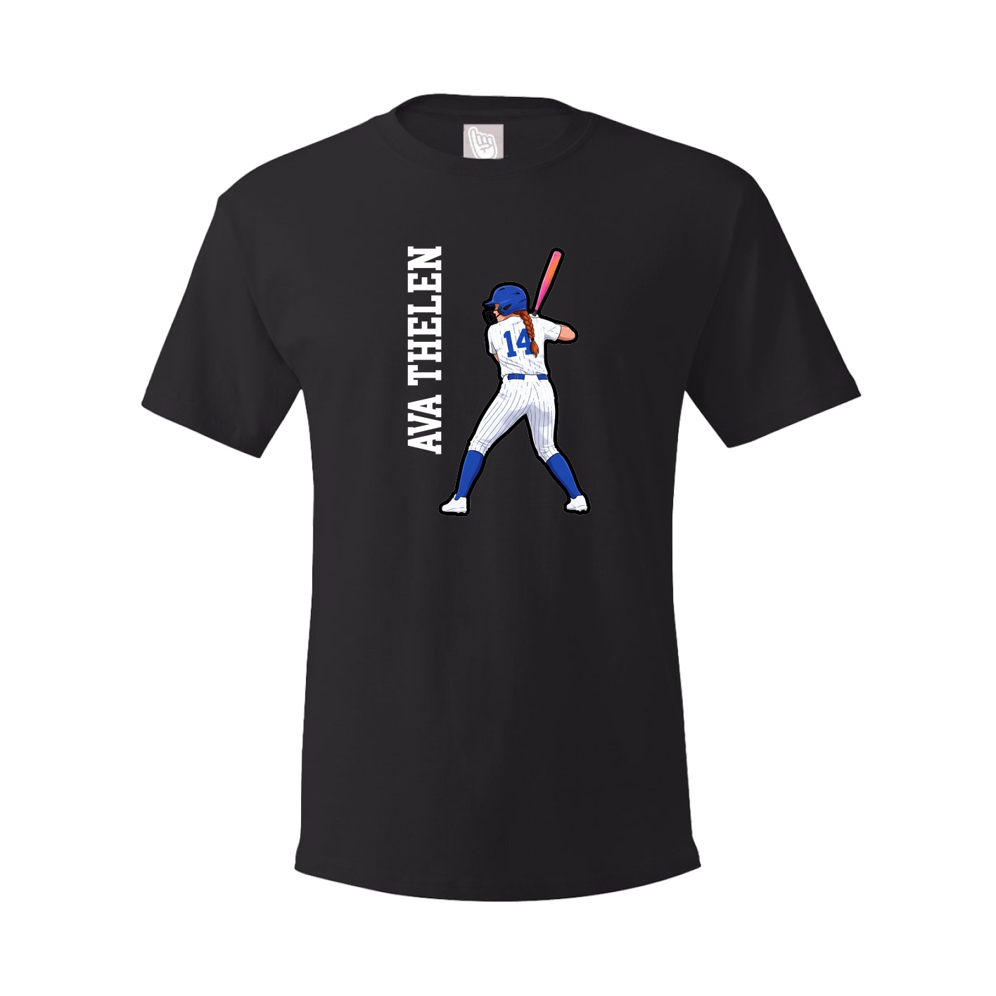 Tee — Name Vertical in Black