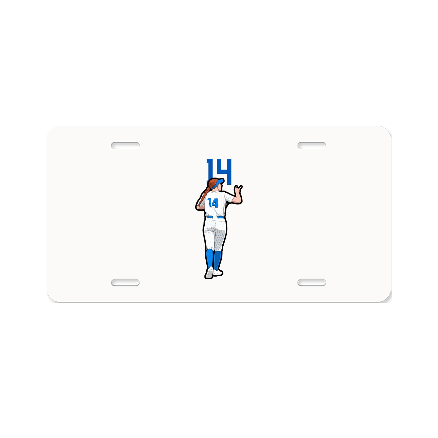 License Plate — Number Top in Classic
