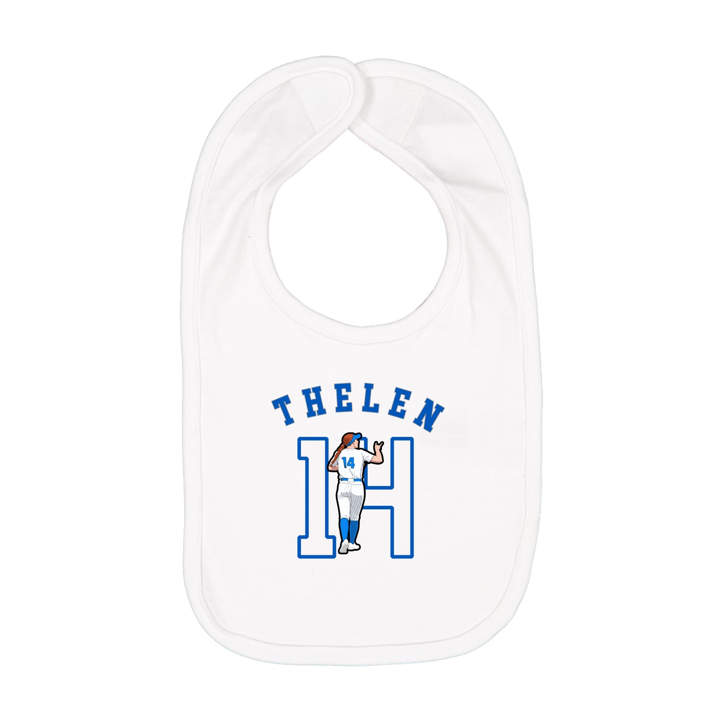 Infant Bib — Shirsey Arch in White